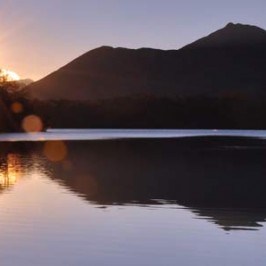 Sunset over the lake